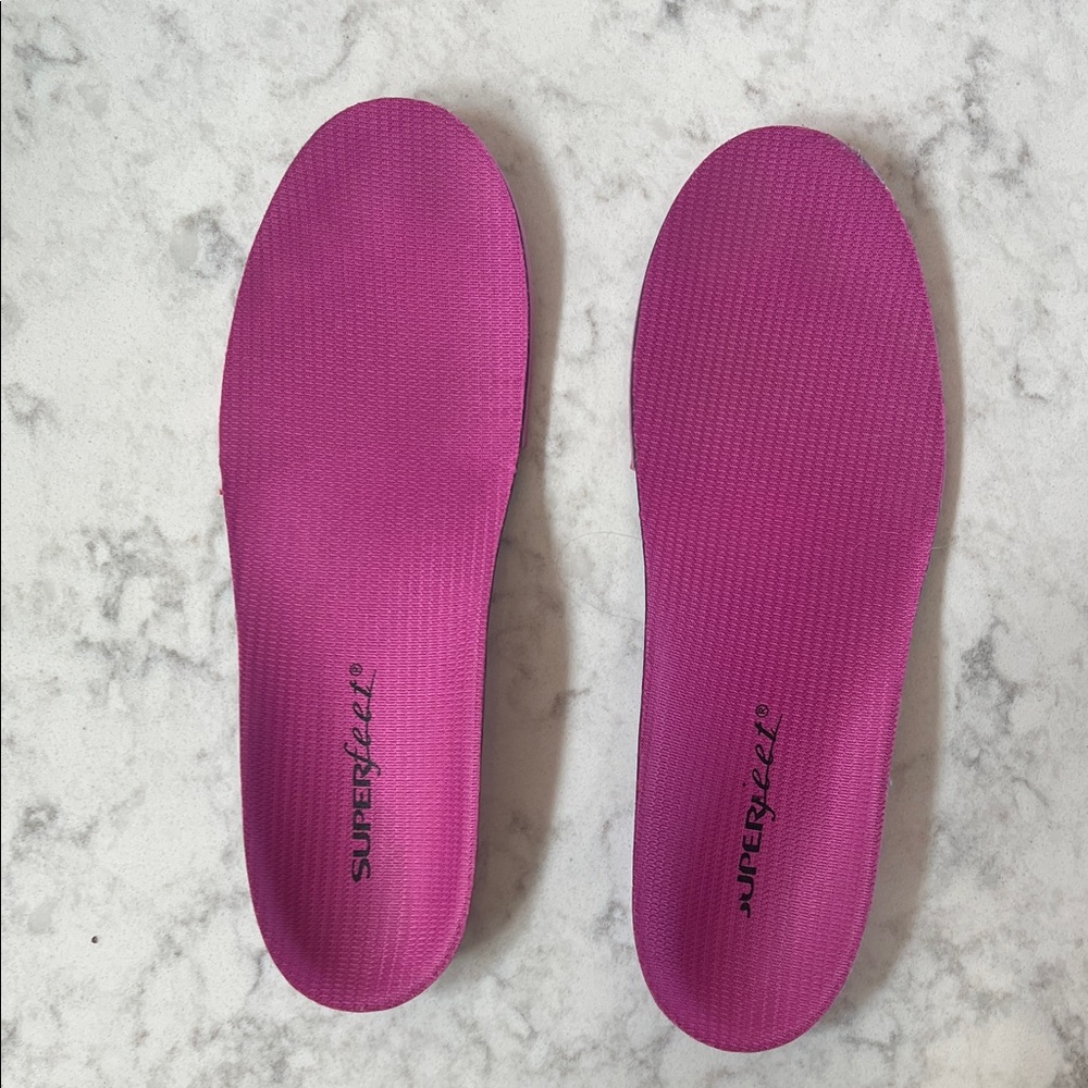 Super feet pink size 8 women's used once